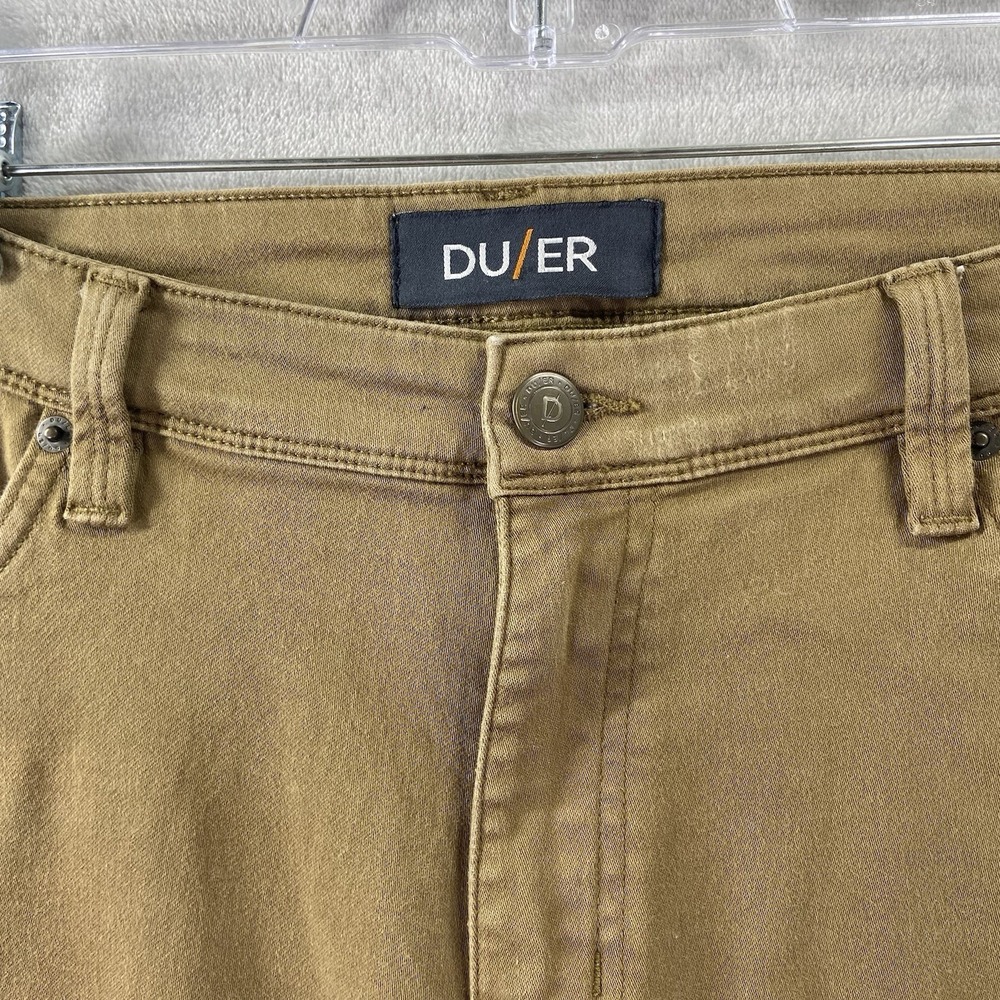 DU/ER Jean Shorts mens 38x9 N2X Slim Fit Performance Denim Brown Outdoor Stretch - Picture 4 of 12